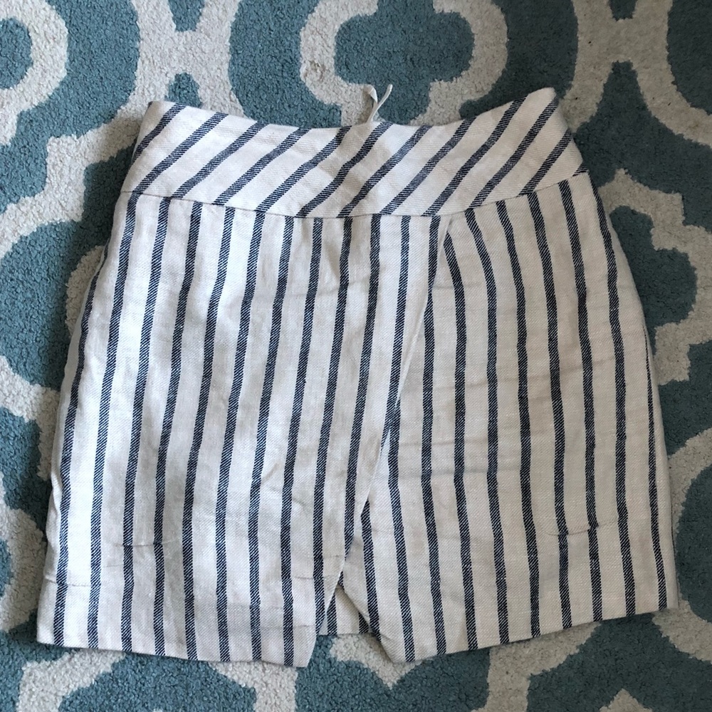 J.Crew Pinstripe Asymmetrical Skirt